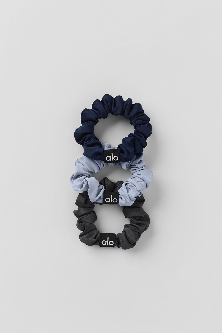 Fresh Mini Scrunchie 3-Pack - Winter Frost/Navy/Anthracite