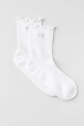 Lettuce Edge Grip Sock - White