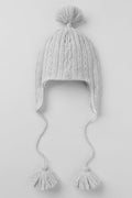 Cable Knit Winter Bliss Earflap Beanie - Athletic Heather Grey