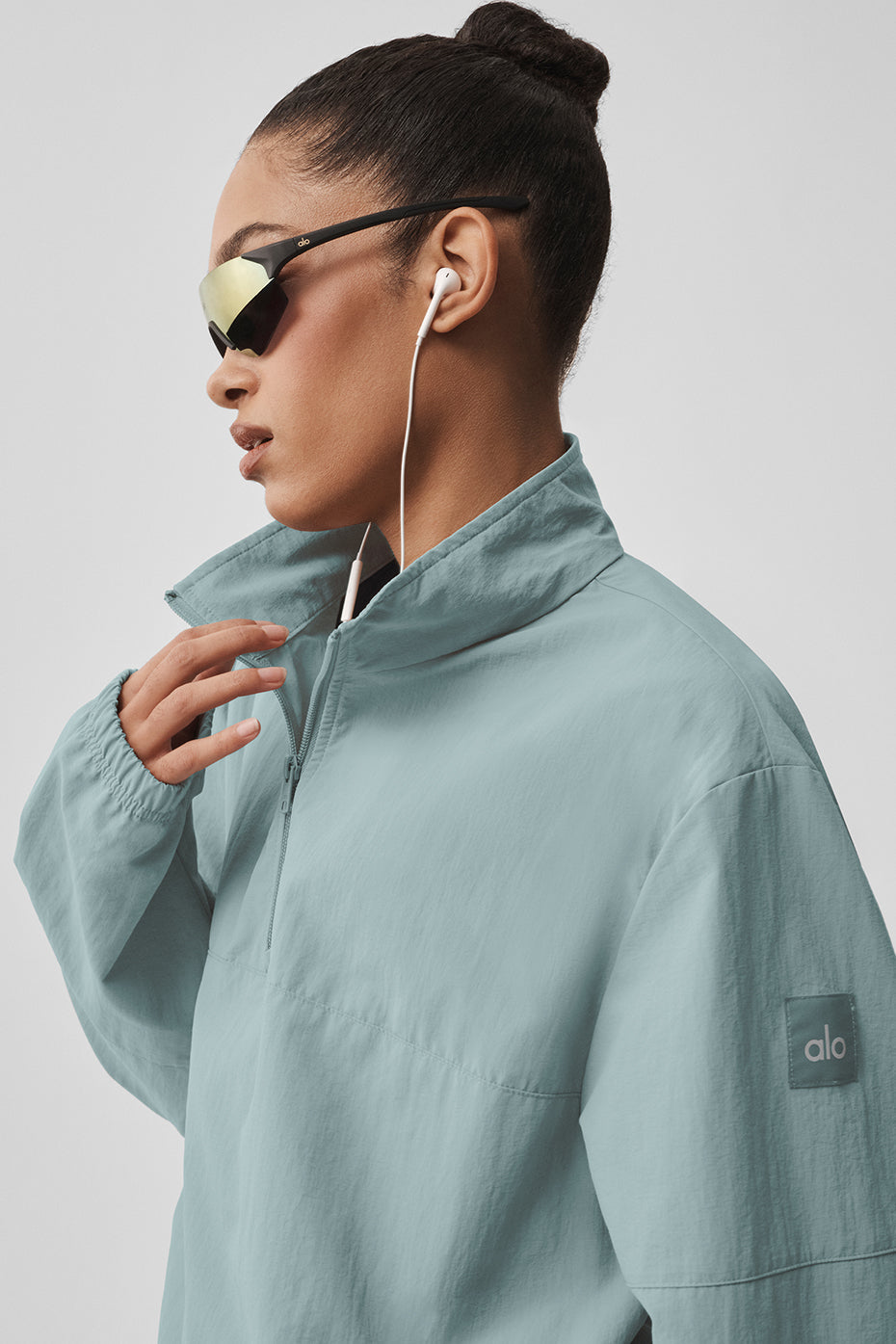Light Weight Takeaway Track Pullover - Desert Sage