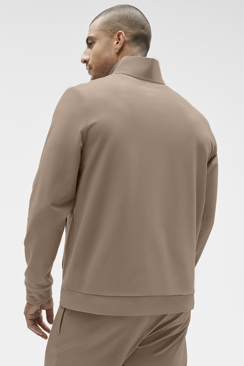 Conquer Max Mock Neck Full Zip - Gravel