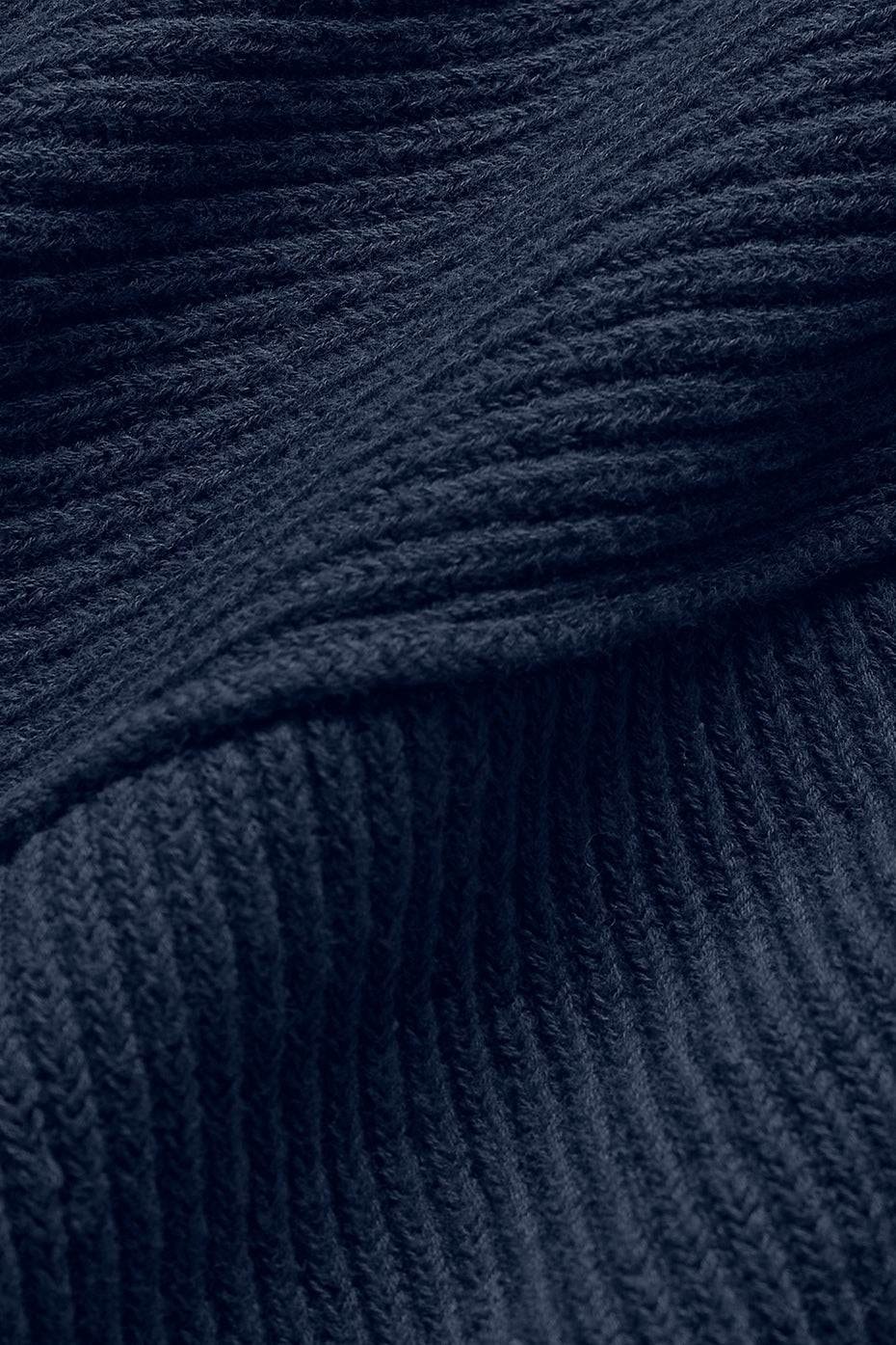 Domain Shift Rib Knit 1/4 Zip Sweater - Navy