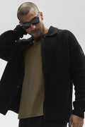Shift Knit Button Up Long Sleeve - Black