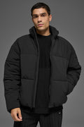 Stretch Woven Street Puffer - Black