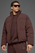 Stretch Woven Street Puffer - Brownstone