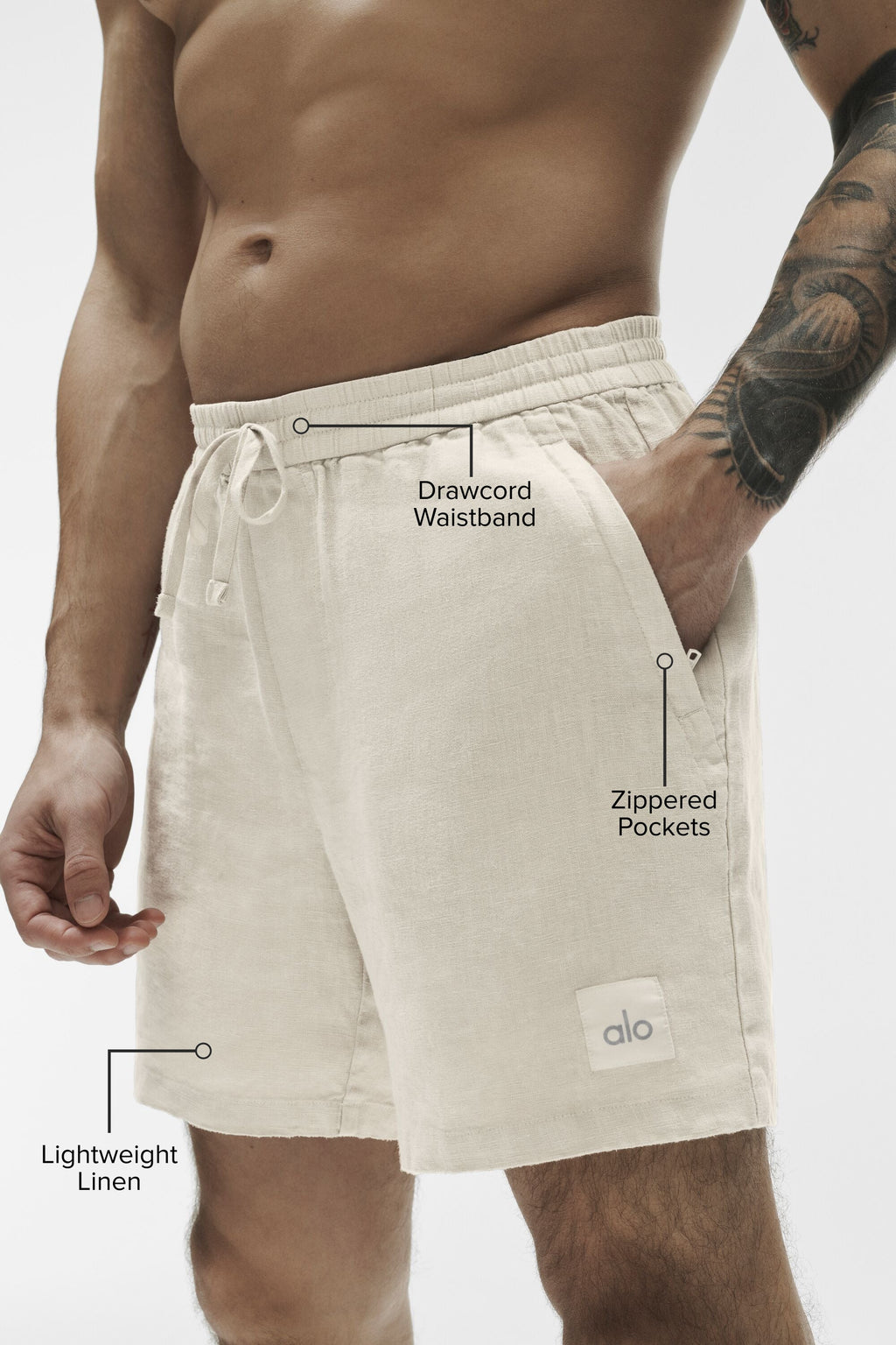 7" Linen Days Short - Bone