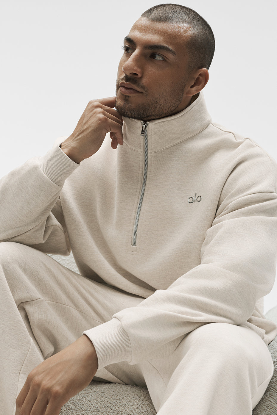Accolade 1/4 Zip Pullover - Oatmeal Heather