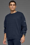 Unisex Wool Cashmere New Class Crewneck Sweater - Navy