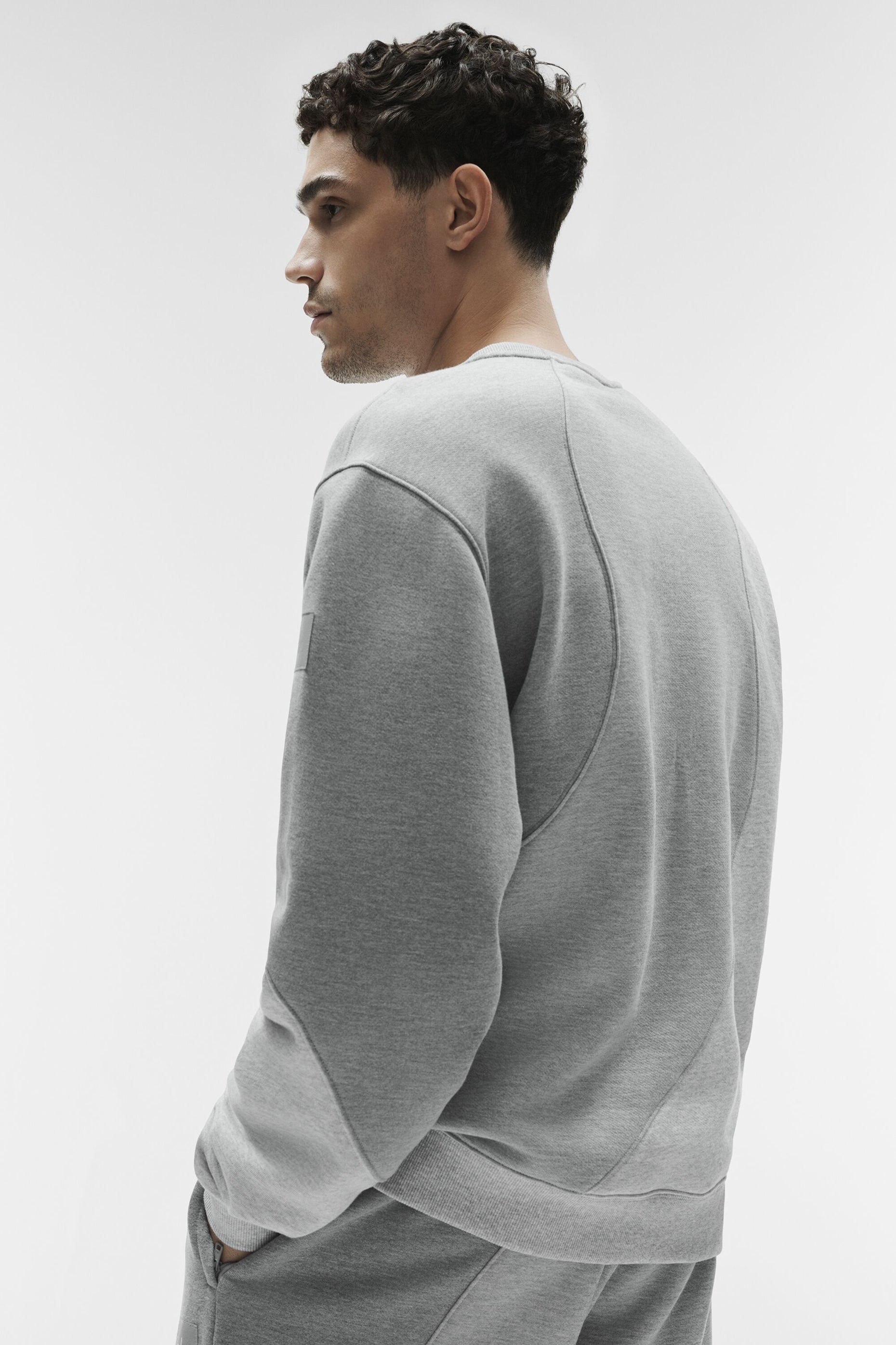 Make Waves Crew Neck Pullover - Athletic Heather Grey Tonal