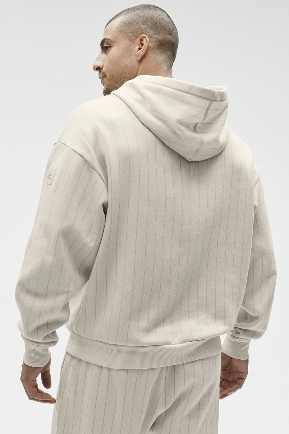 Pinstripe Hoodie - Bone Pinstripe