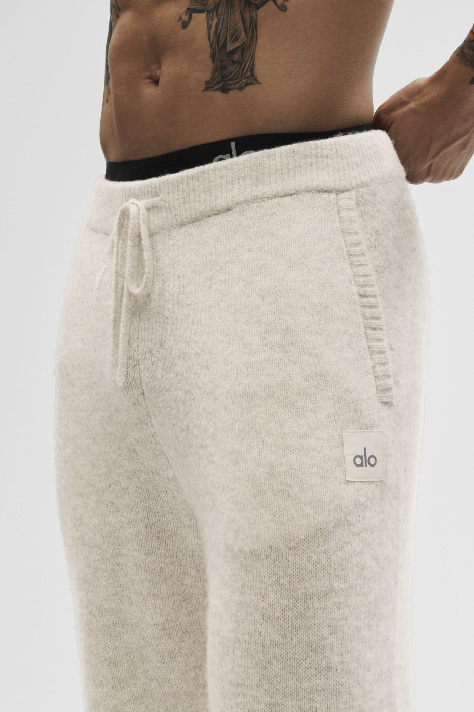 Wool Cashmere New Class Sweatpant - Oatmeal Heather
