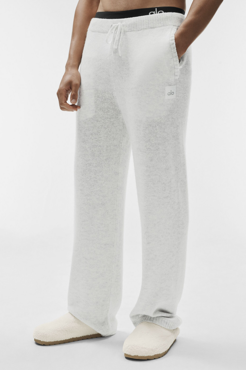 Wool Cashmere New Class Sweatpant - White Heather