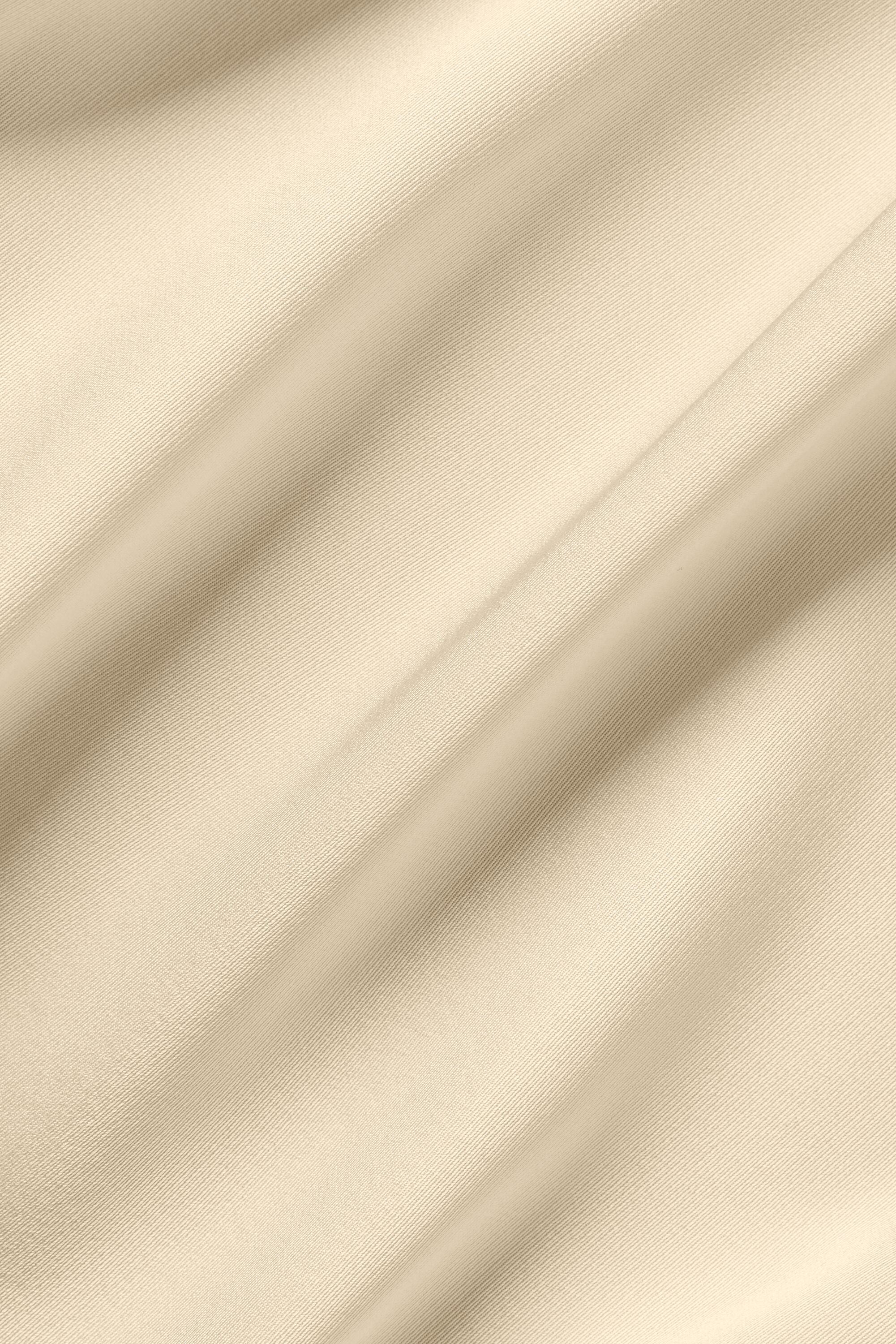 Silk Blend Radiance Long Sleeve Top - Sandy Beige