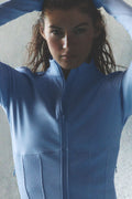 Airbrush Corset Full Zip Jacket - Light Provence Blue