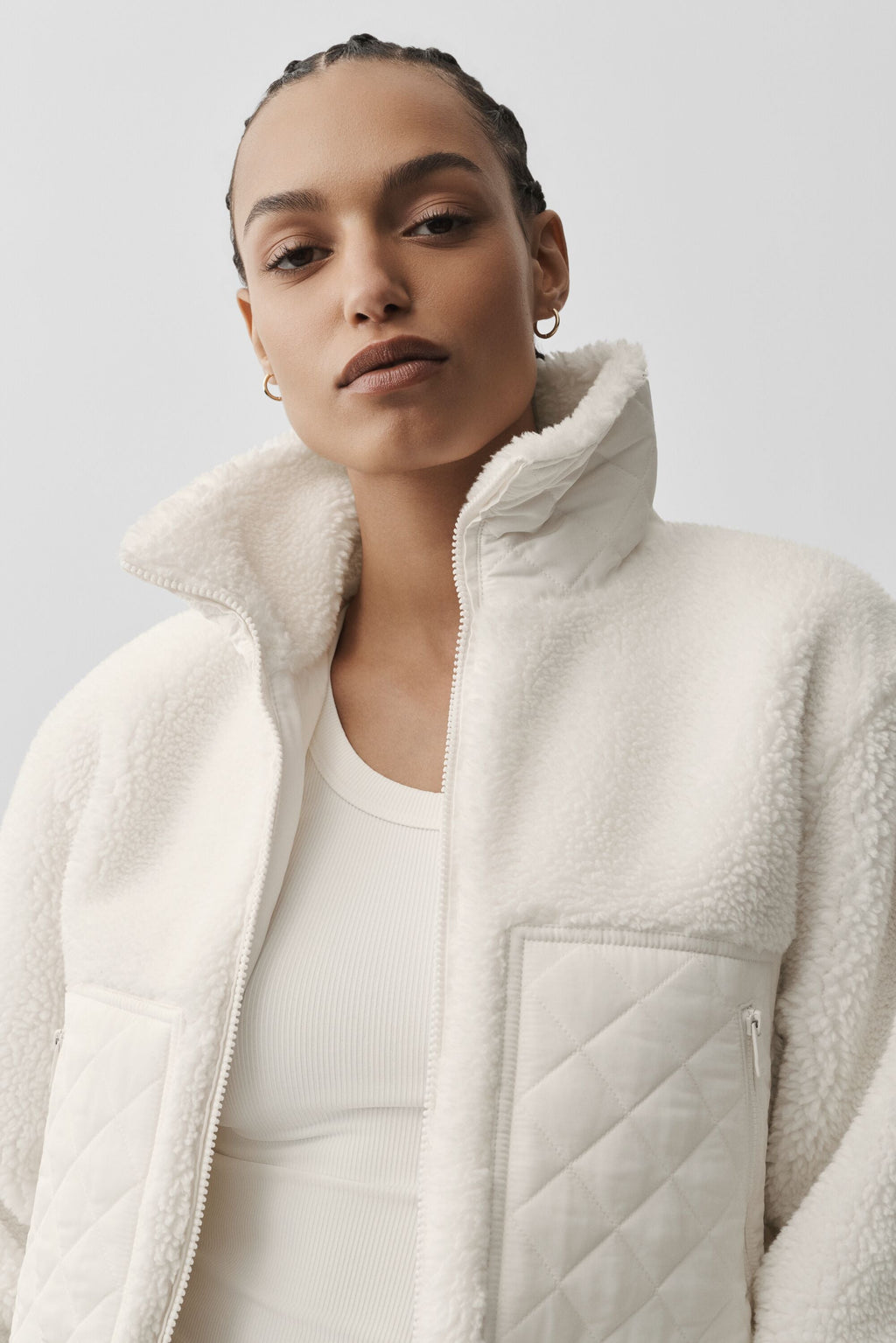 Sherpa Edge Bomber - Ivory