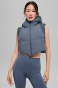 Fast Lane Puffer Vest - Bluestone