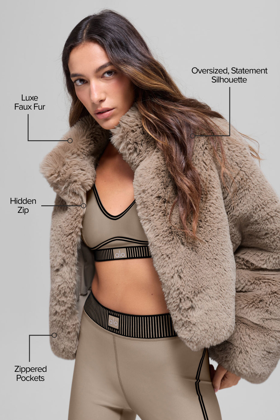 Faux Fur Allure Jacket - Oat